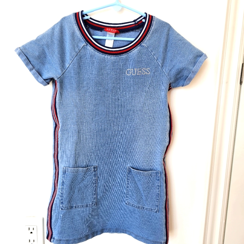 Guess girls one piece demin dress Size 7